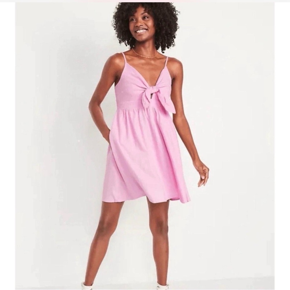 Old Navy Pink Sleeveless Dress with Bow xl
